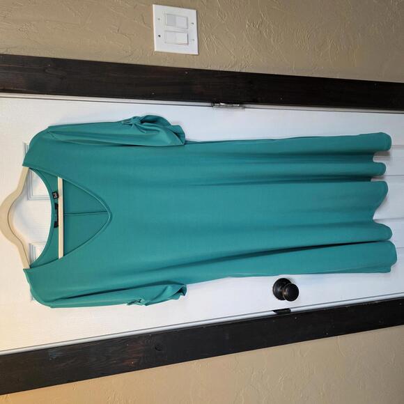 Susan Graver Dresses & Skirts - Susan Graver Every Day Women's Dress Size Teal V-Neck Large- NWOT